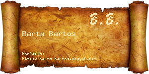 Barta Bartos névjegykártya